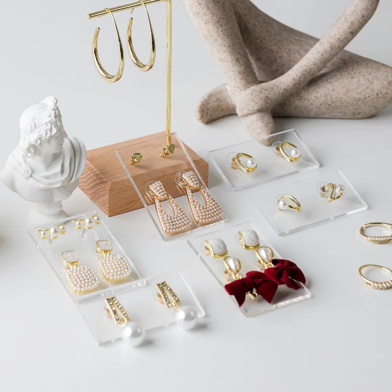 

Transparent Acrylic Jewelry Display Rack Earrings Display Board Product Photography Props