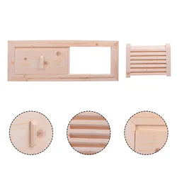 Sauna Room Air Vent Blinds Grille Ventilation Panel Sauna Room Equipment Blind Ventilator Set Household Bathroom Ventilator