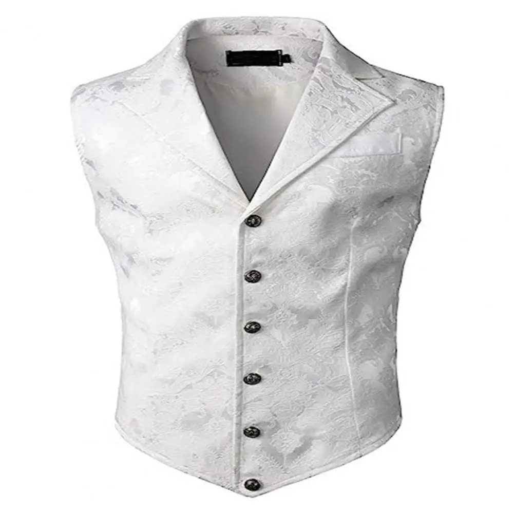 Men Vest Formal Business Style Retro Slim Fit Suit Vest Turn-down Collar Sleeveless Wedding Party Groom Waistcoat dress vests