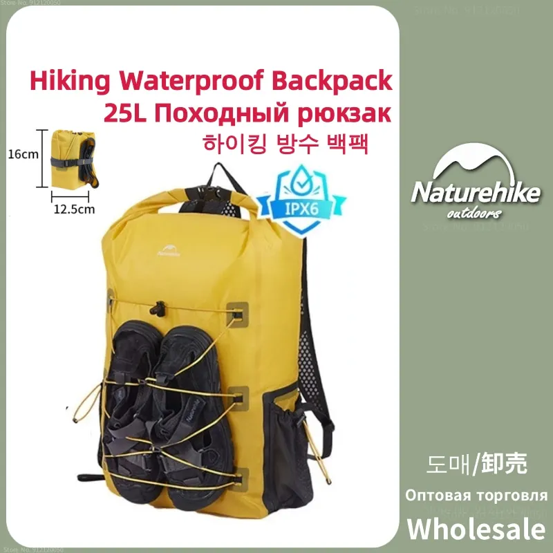 

Naturehike Outdoor Hiking Sports Shoulder Bag Ultralight Dry-Wet Separate Backpack 70D Nylon Waterproof Wear-resistant Backpack