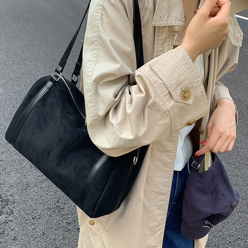 Fashion Women Vintage Pillow Shoulder Crossbody Bags High Capacity Matte Leather Female Tote Handbags