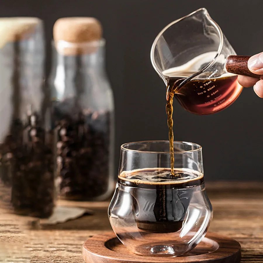 YWDL كوب زجاجي مزدوج جدار عازل