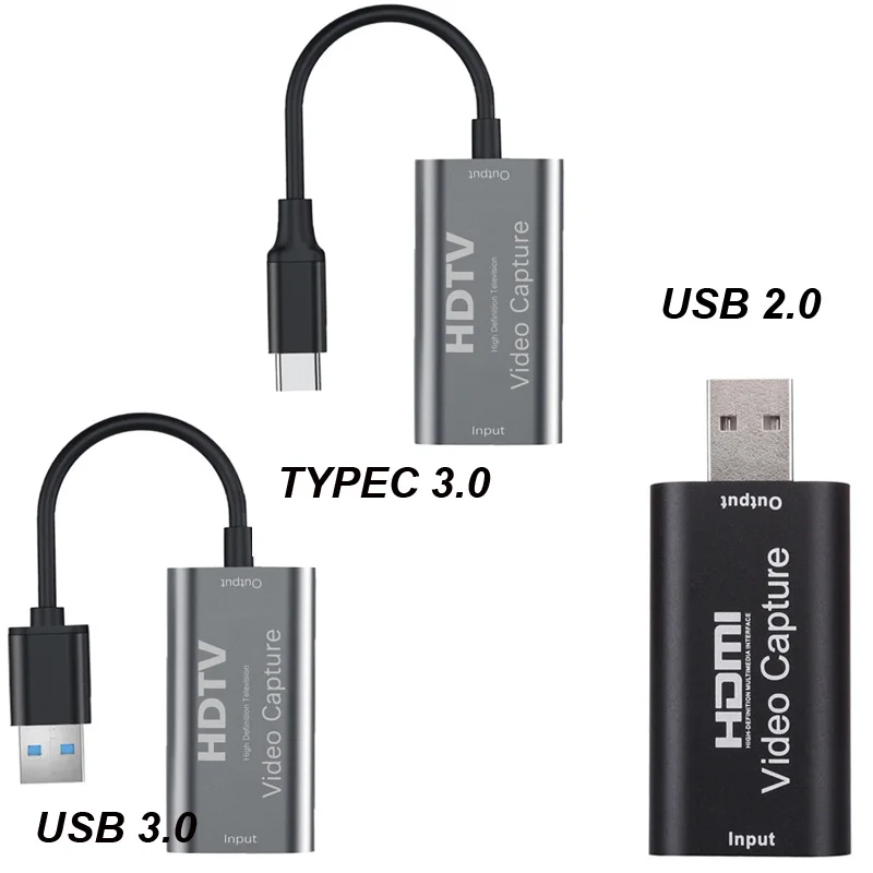 Usb 2.0/3.0 Type-C Scheda Di Acquisizione Video 1080P 4K Video Grabber Box Cable Per Ps4 Game Recorder Live Monitor Hd Tv
