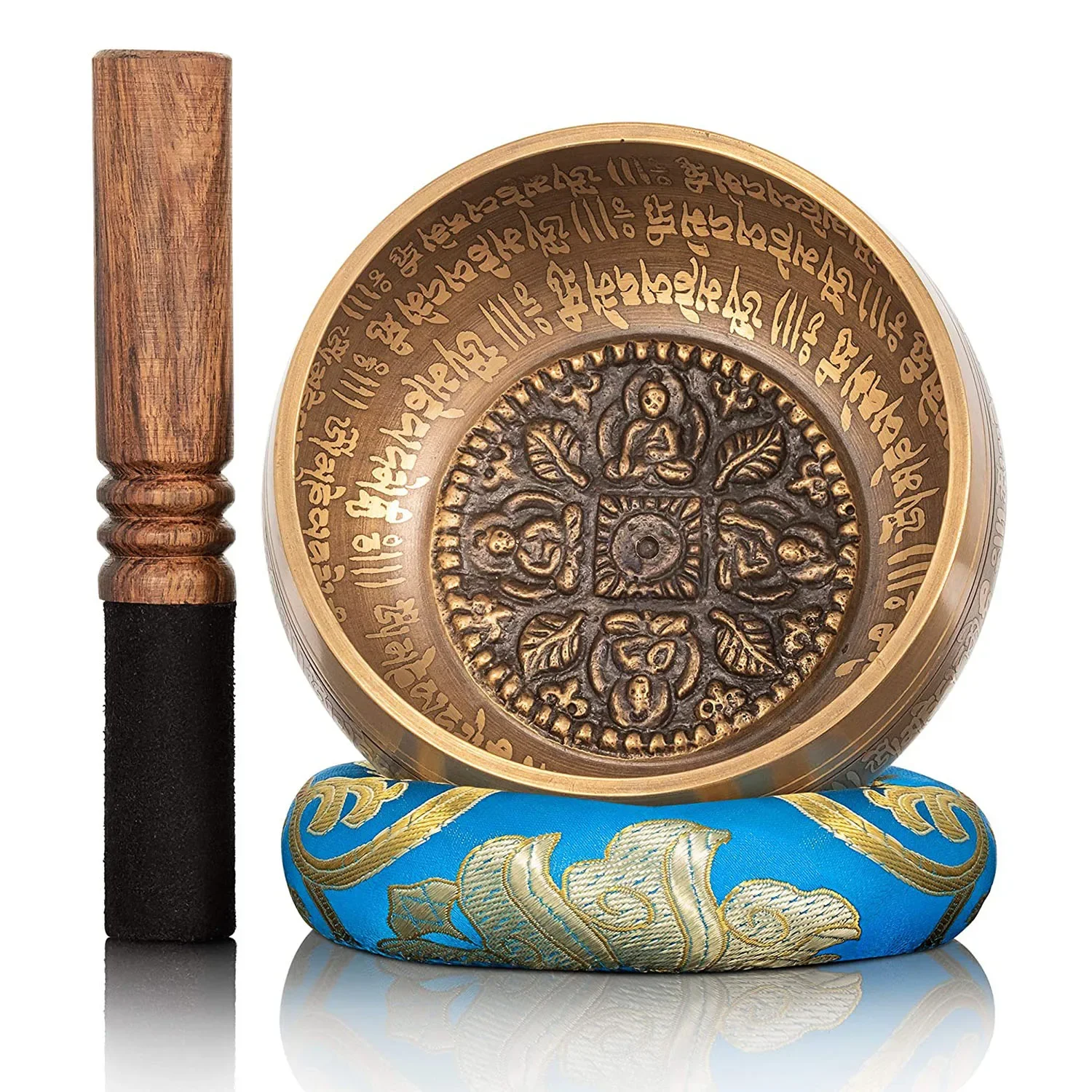 12cm Nepal Chakra Yoga Singing Bowl Tibetan Meditaion Bowls with Leather Stick 2