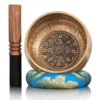 12cm Nepal Chakra Yoga Singing Bowl Tibetan Meditaion Bowls with Leather Stick 2
