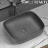 Ceramic Porcelain Table Sink Countertop Wash Basin Bathroom Vessel Sink Lavatory Above Counter Vanity Sink Balcony Table Basin 1