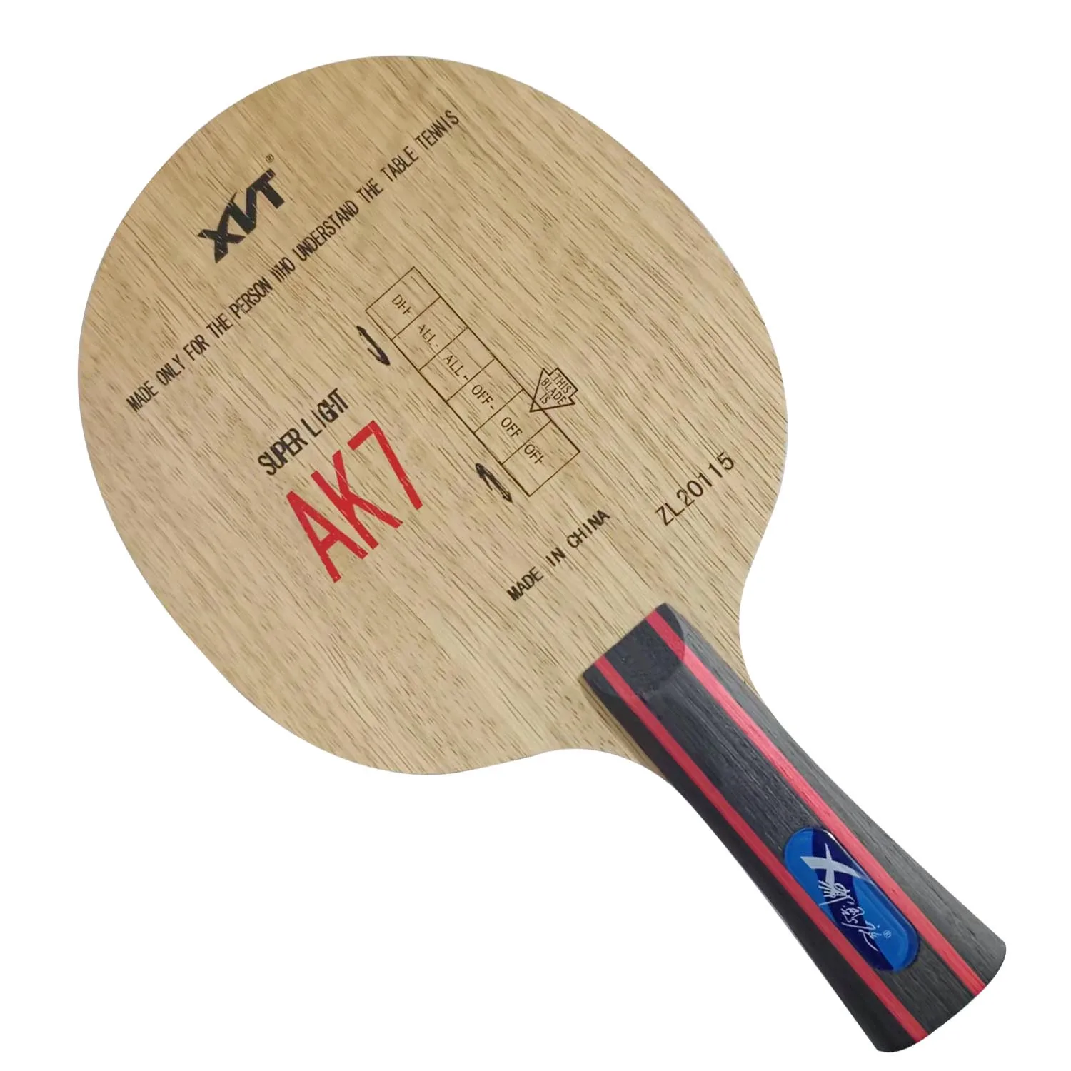 

Original XIENT XNT AK7 AK-7 SUPER LIGHT Shakehand FL Table Tennis Blade PingPong Racke