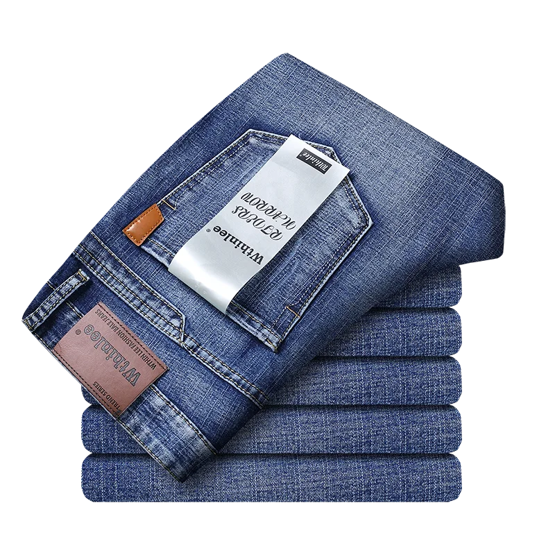 

2023 Spring Autumn Men's Stretch Straight Fit Jeans Men's Denim Pants Brand New Style Trousers Mens Wear Size 28-40