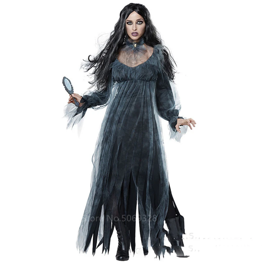 Costume Cape Fantôme Halloween Femme Adulte - Longueur 155 Cm, Tissu Résistant, Pour Soirée Déguisée