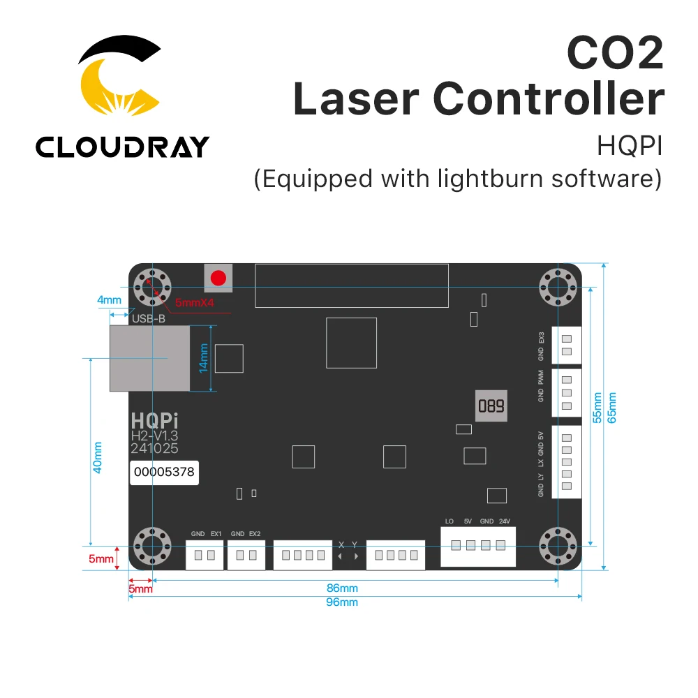 Cloudray CO2 레이저 컨트롤러, HQPI 고정밀, 목재 아크릴 절단 레이저 조각 절단 기계