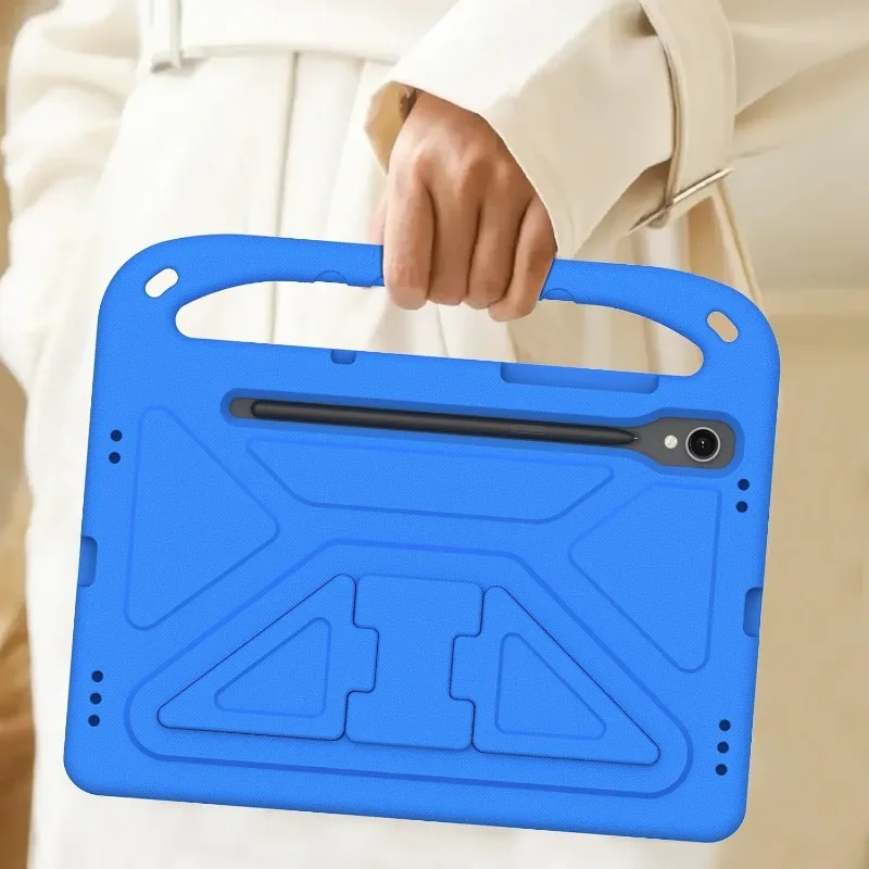 Durable EVA Tablet Case with Adjustable Stand - Vibrant Blue