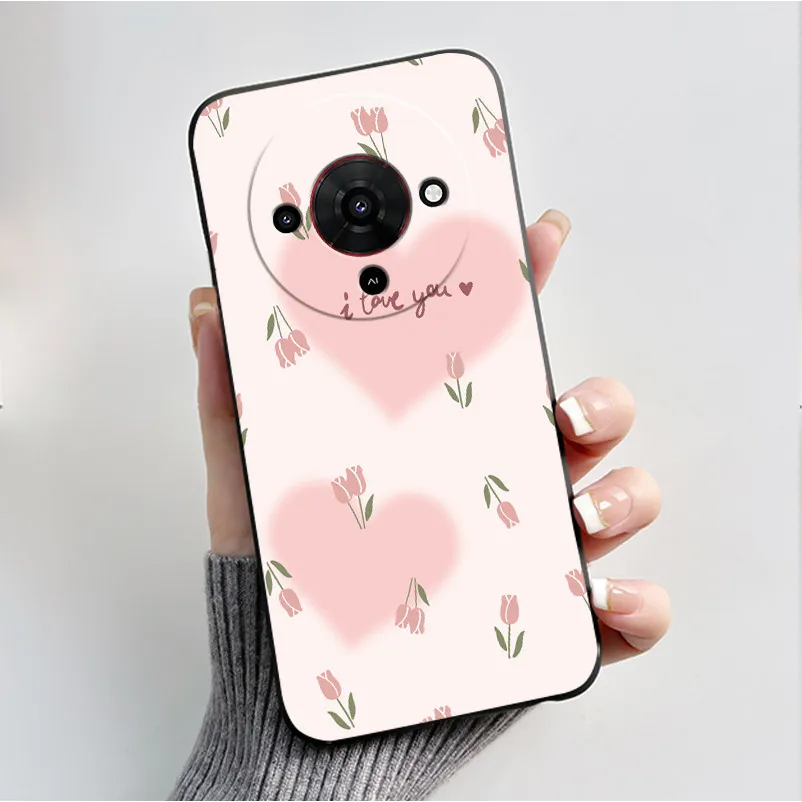Butterfly Flower Black Soft Silicone Phone Case - Stylish Protective Back Cover