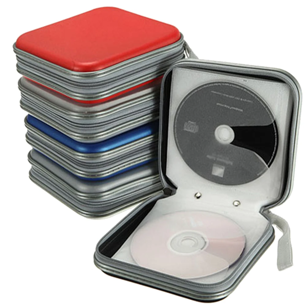 Mallette de CD et DVD portable GT, sac de rangement avec fermeture éclair pour la maison, le bureau et la voiture, accessoires de boîte CD, compression de capacité 40