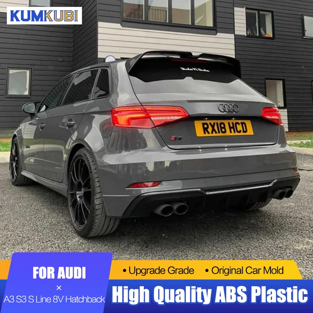 For Audi A3 S3 S Line 8V Hatchback 5Doors 2014-2018 High Quality ABS  Plastic Rear Roof Spoiler Trunk Wing Boot Cover Accessories - AliExpress