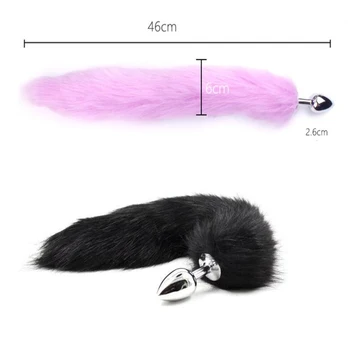 Metal Feather Anal Plug Fox Tail Anal Toys Erotic Anus Toy Butt Plug Sex Toys For Woman And Men Sexy Butt Plug Adult Accessories 3