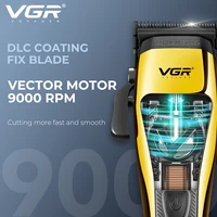 VGR Hair Clipper Professional Hair Trimmer Electric Hair Cutting Machine Vector Motor Haircut 9000 RPM Clipper for Men V-015 2