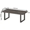 Rustic Coffee Table, Wood and Metal Simple Industrial Modern Center Table, Wooden Farmhouse Cocktail Table for Living Room 2