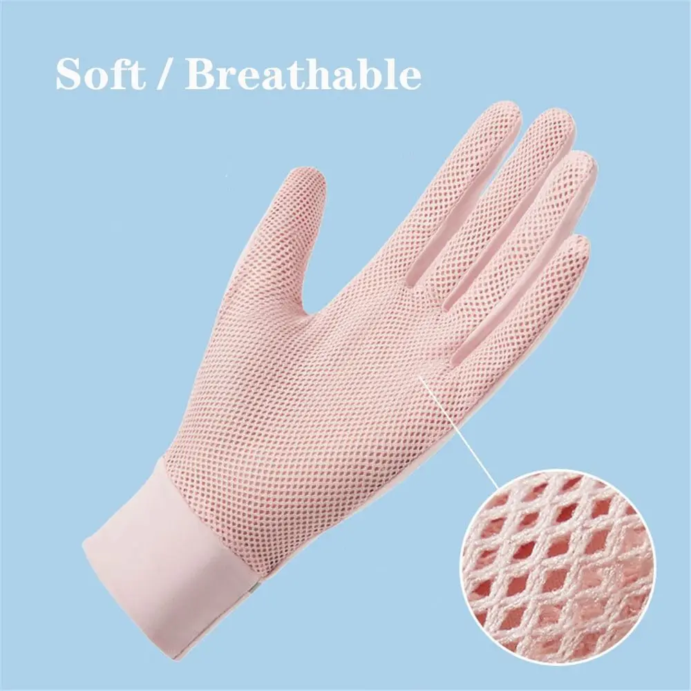 Guanti Donna Protezione Solare UV - Antiscivolo, Traspiranti, In Nylon E Spandex, Con Apertura Per Touchscreen, Per Guida E Sport - 3