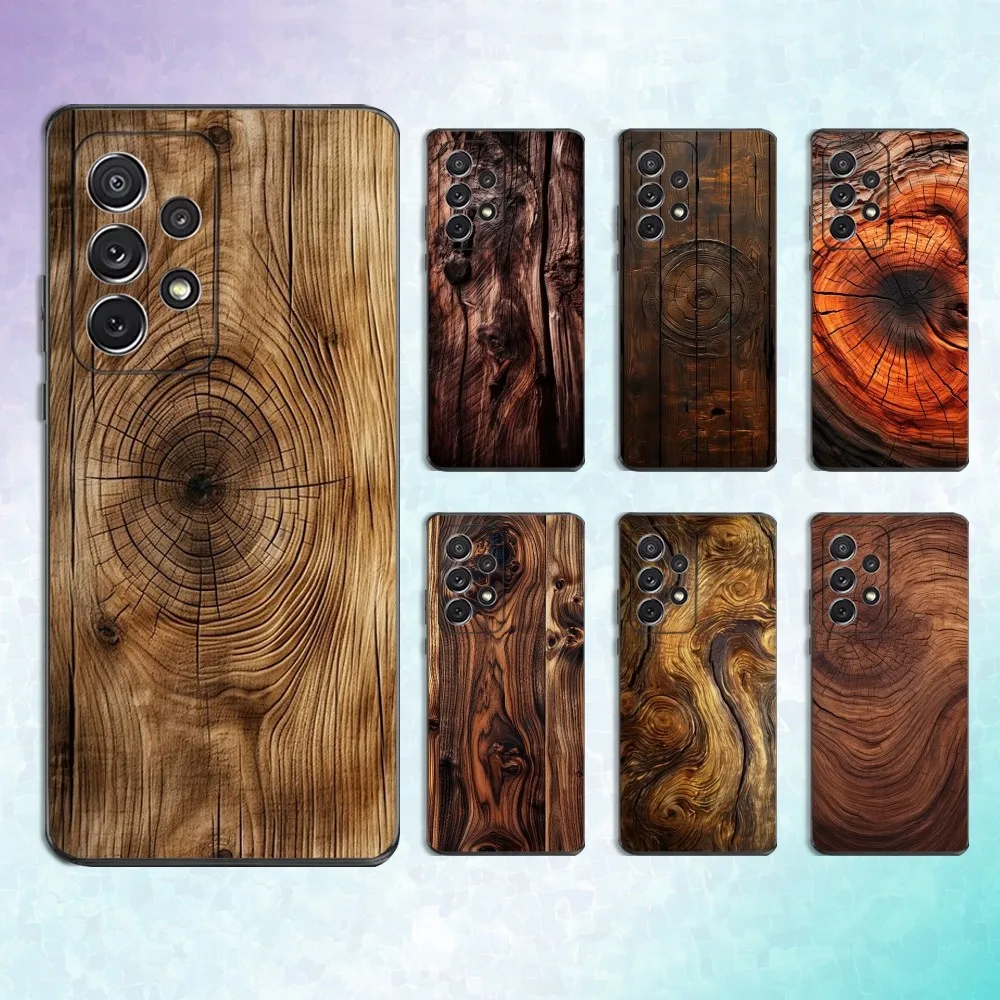 Elegant Art Wood Grain Natural Phone Case - Soft Silicone Black Cover