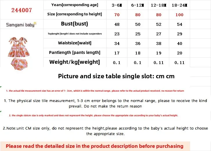 Description Picture 2 of itemNewborn Set European and American Trendy Summer New Baby Printed Strap Top with Triangle Pants Two Piece Set