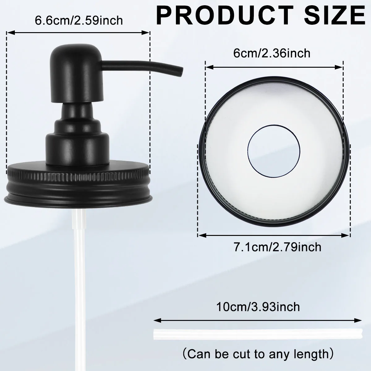 4Pcs Mason Jar Liquid Soap Dispenser Lids With Pumps 304 Stainless Steel Lotion Leakproof Lotion Pump Dispenser Lids Jar Caps