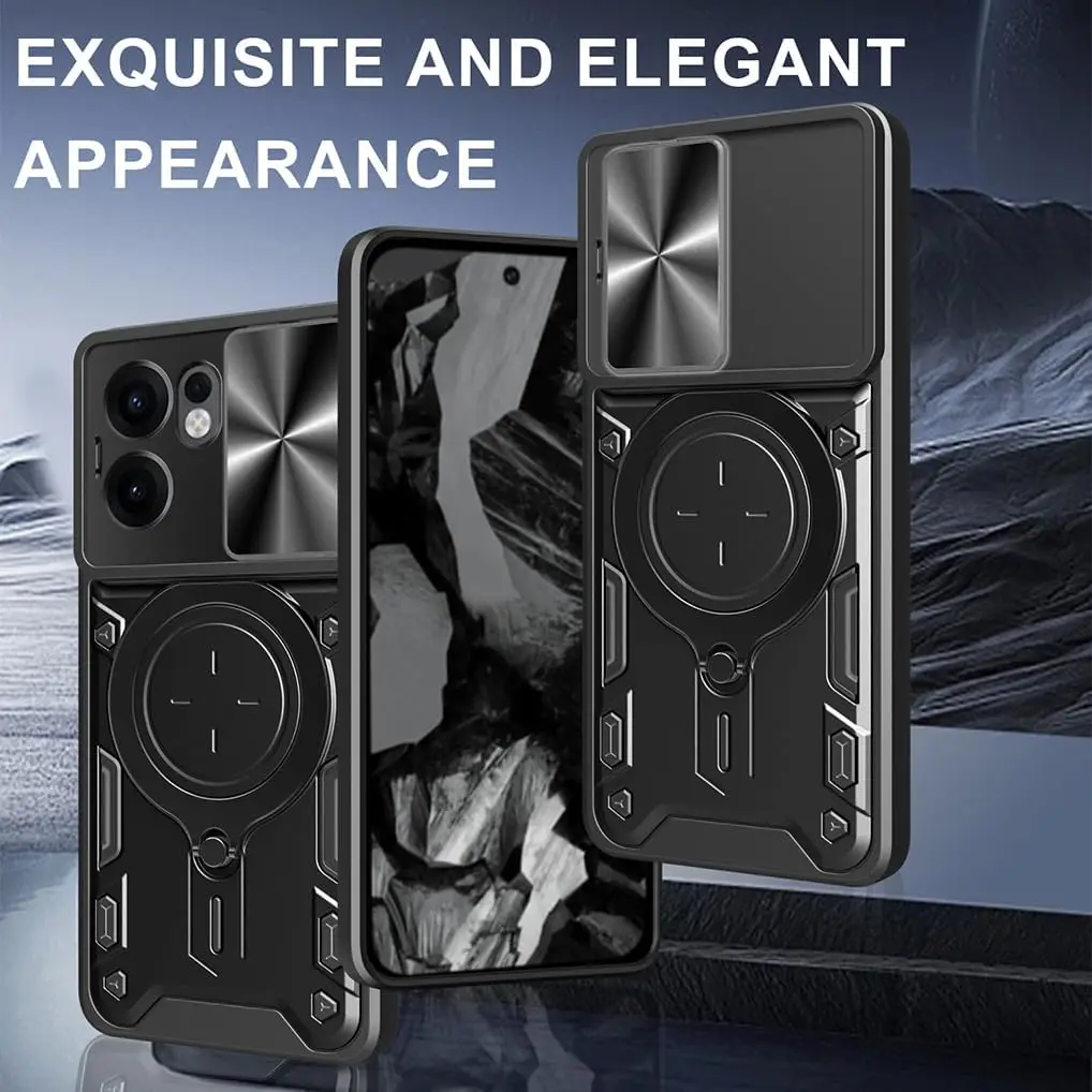 Protective Phone Case with Ring Stand and Lens Guard