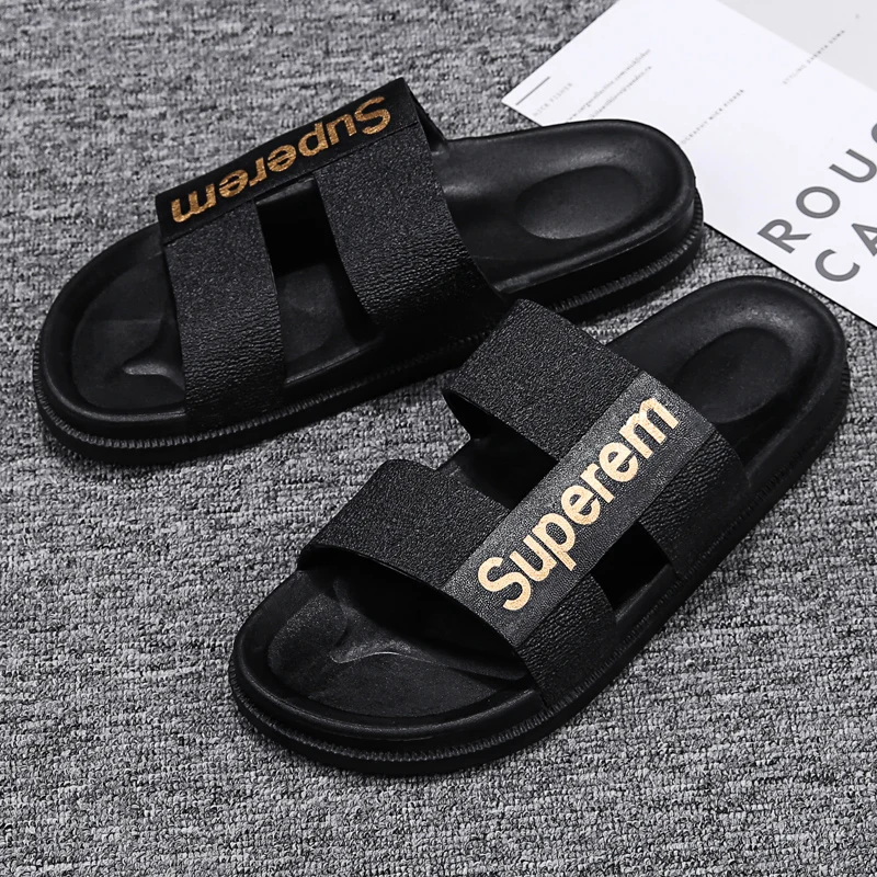 

New Personalized Men's Slippers Popular Men's Slippers Breathable Quick-drying Non-slip Soles Skin-friendly Casual Men's Shoes