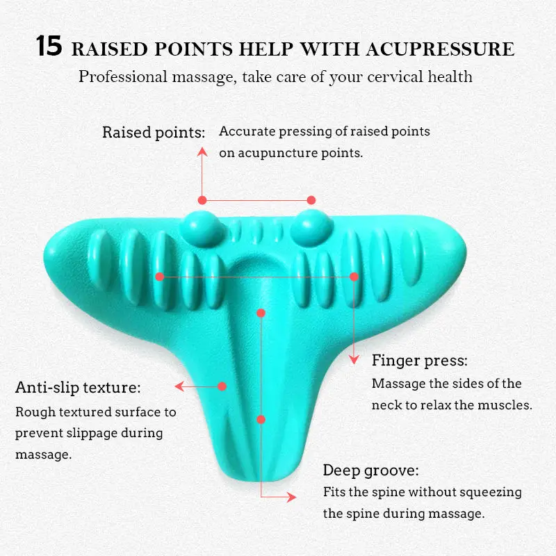 Cervical Relaxation Pillow Portable Neck Massage Neck and Shoulder Repair Cervical Spine Traction Device Massager Relax Body