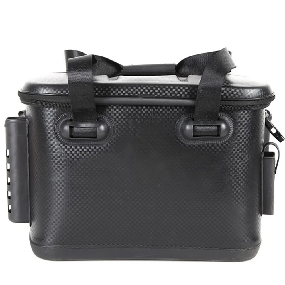 Portable EVA Fishing Rod Bag Bucket Suitcase Live Fish Box Camping Water Container Basin Tackle Storage Case Waterproof Shoulder