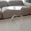 Internet Celebrity Transparent Acrylic Small Coffee Table Ins Style Sofa Bedroom Side Table Nordic Furniture Simple Modern 5
