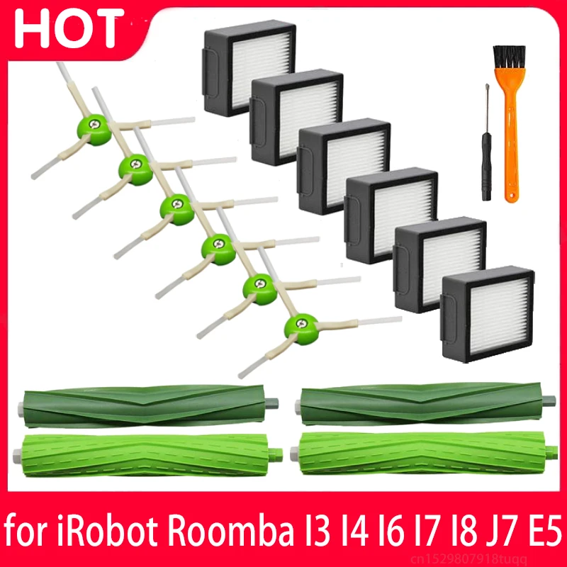 Dust Bag For Roomba I7 I8 E5 E6 I3 J7 Spare Repuestos Roomba Irobot i7  Accessories Main Brush Hepa Filter Vacuum Cleaner Parts - AliExpress