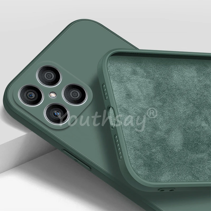 GOKEN Cover per Honor X8a + 2 Vetro Temperato, Silicone TPU a Gradiente