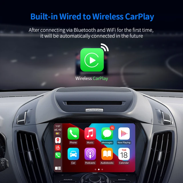 Adaptateur OEM sans fil Apple Carplay, convertisseur de dongle, Carplay  filaire en Carplay sans fil, mini boîtier, compatible avec VW, AUDI, Volvo