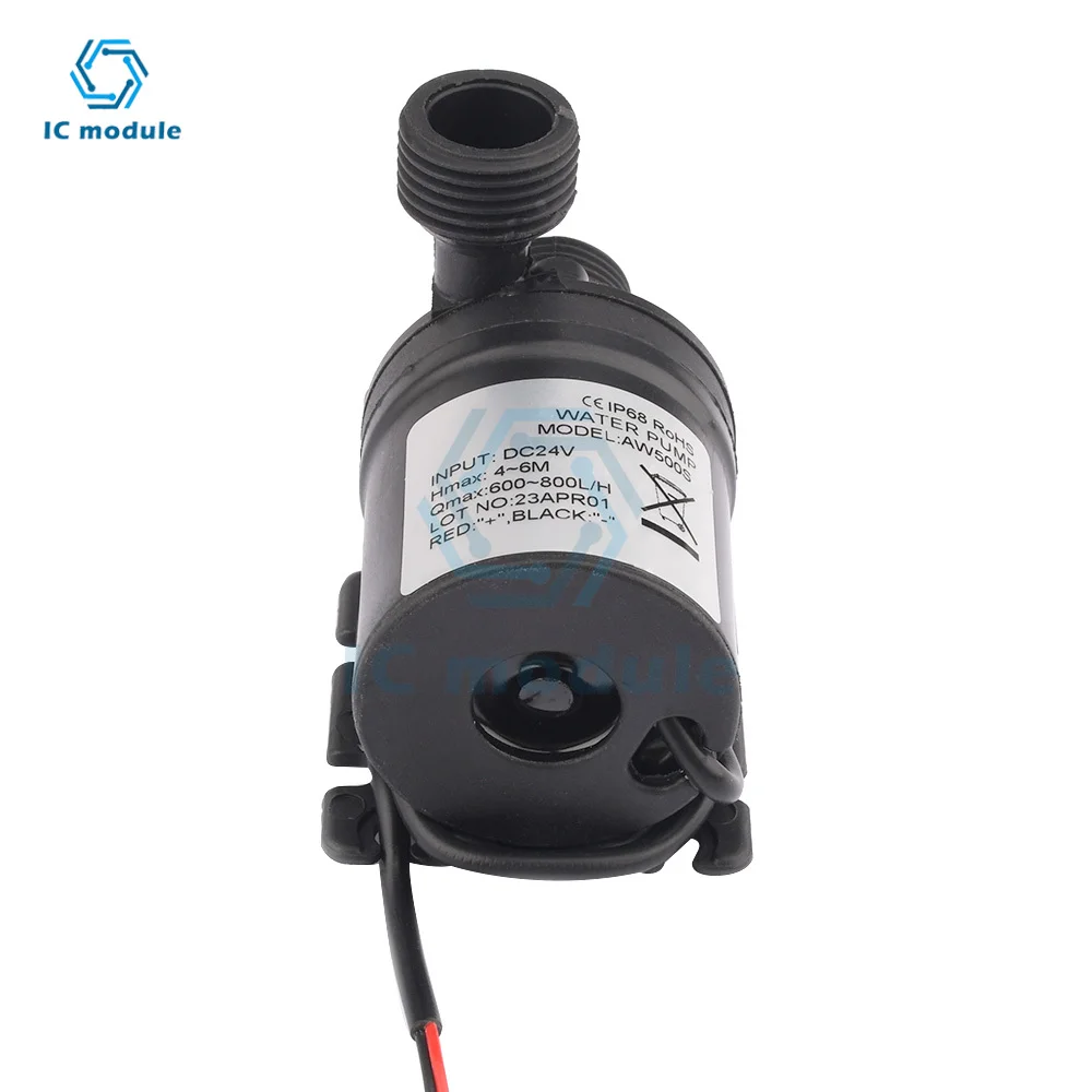 AW500S DC 12V 24V Mini Brushless Motor Submersible Water Pump 800L