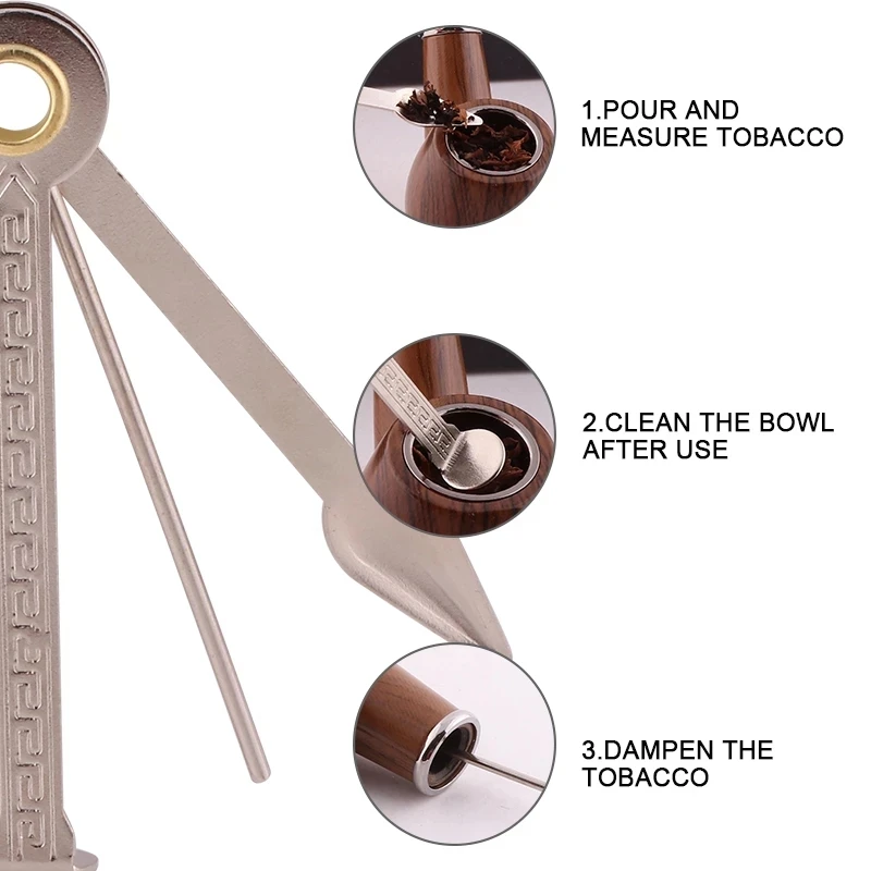 Resin Smoking Tobacco Pipe Set Herb Grinder Pipe Smoking Chimney Filter Gift for Smoke Accessories