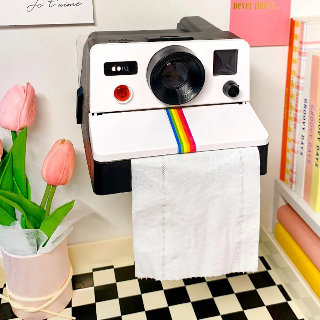 Dispensador de toallitas con forma de cámara instantánea Polaroid