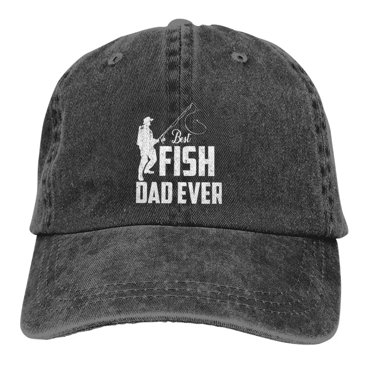 

Pure Color Dad Hats Best Fish Dad Ever Women's Hat Sun Visor Baseball Caps Carp Fishing Fisher Peaked Cap