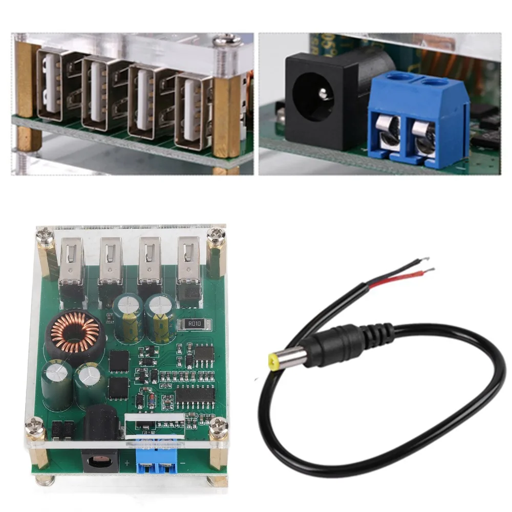 DC-DC Step Down Converter 5A 4 USB Ports Power Supply