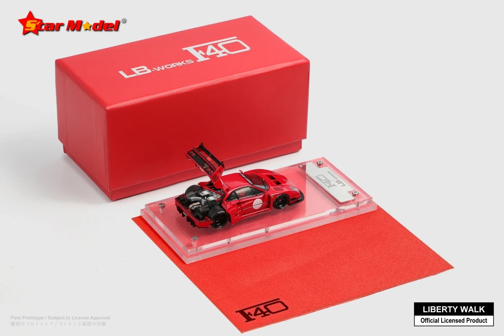 LBWK F40 イエロー Star Model 1/64 ダイキャスト STAR 1:64 LBWK F40 Opened Hood Diecast Car Model Collect