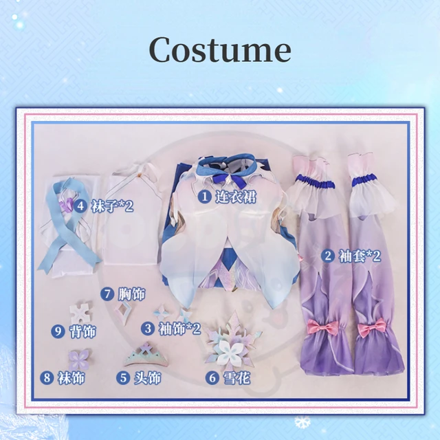 CoCos-SSS Game Honkai Star Rail March 7th Cosplay Costume Game Star Rail  Cos Six-Phased Ice March 7th Costume and Wig Halloween - AliExpress