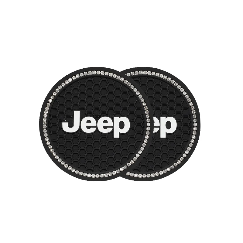 Leder Untersetzer Anti-lärm Wasser Tasse Pad Kissen Zubehör Für Jeep Grand Cherokee Wrangler Gladiator Kompass Renegade Patriot – Detail 9