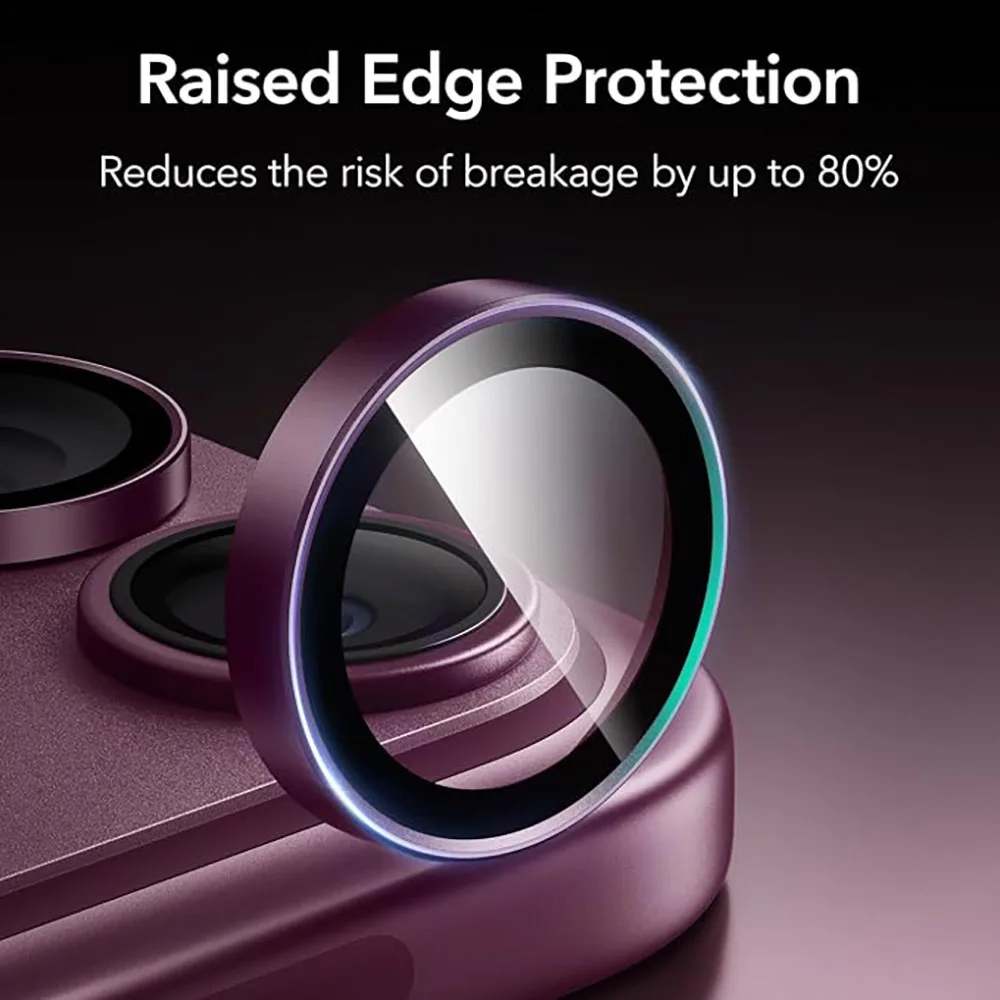 8K HD Camera Lens Protector with Metal Ring - Tempered Glass Full Cover Film