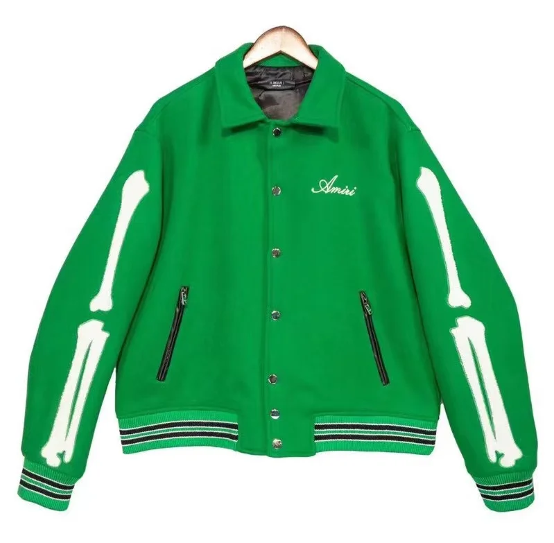 

Fashion Brand Letter Embroidery Jacket Men Streetwear Warm Wool Blend Men Women Baseball Jacket Social Club Outfits Windbreaker