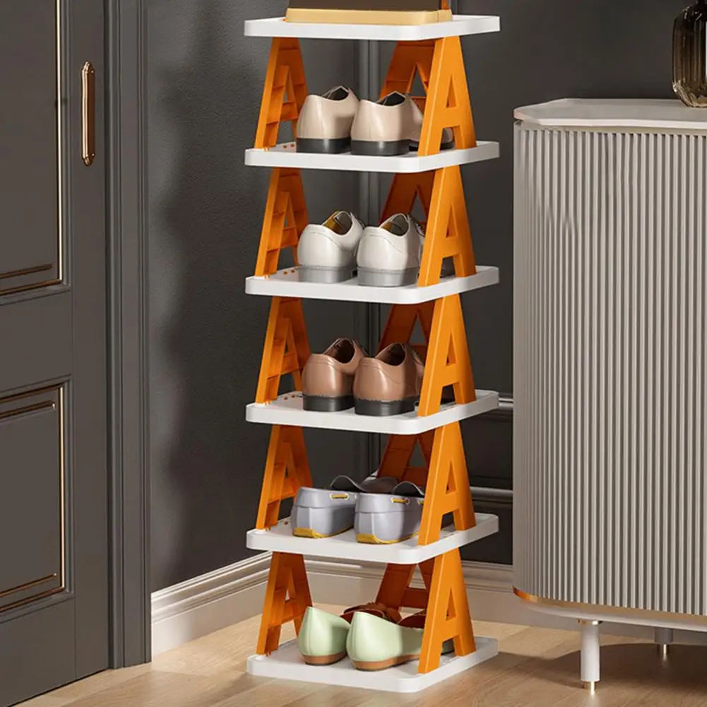 

Shoe Holder 1 Set Durable Space-saving Plastic Dormitory Balcony 2/3/4 Layers Shoe Storage Rack Daily Use