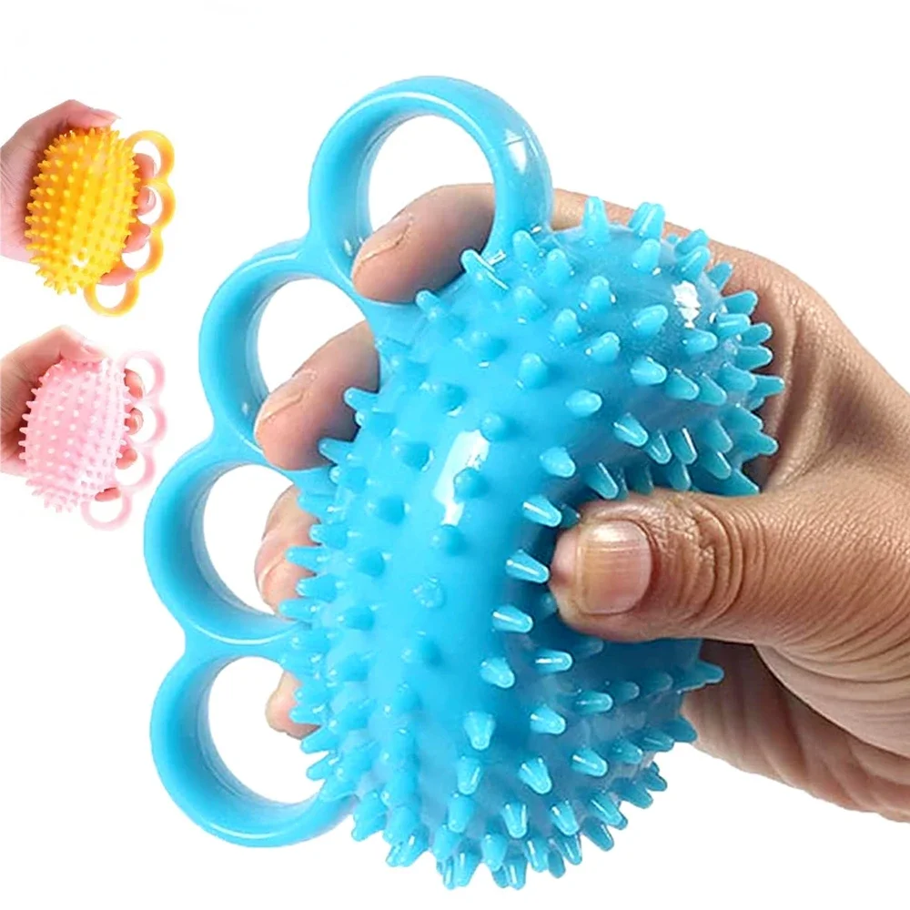 Four-fingered Hedgehog Ball Primary Grip Training Soft Ball Rehabilitation Massage Finger Practice Hand