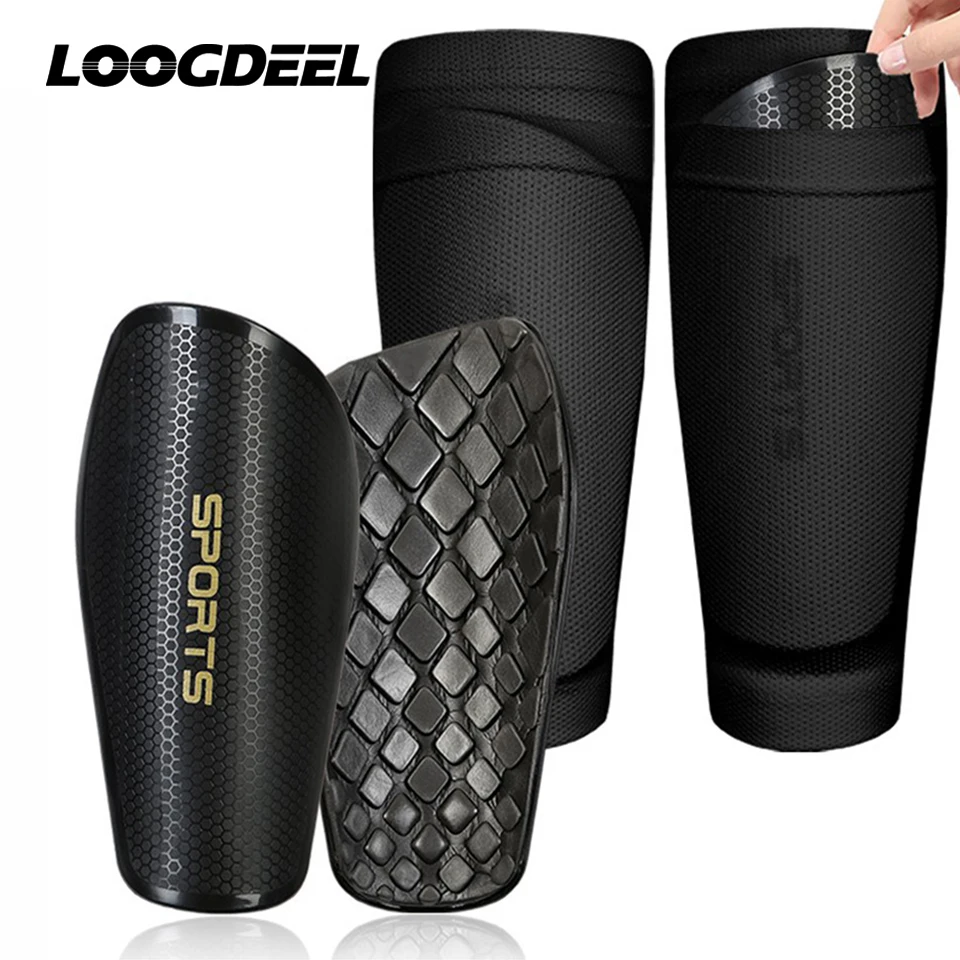 Soccer Shin Guards Loogdeel Football Shin Guards Kids Youth Adults Leg Protection Board Calf Sleeve Lightweight Protective Pads