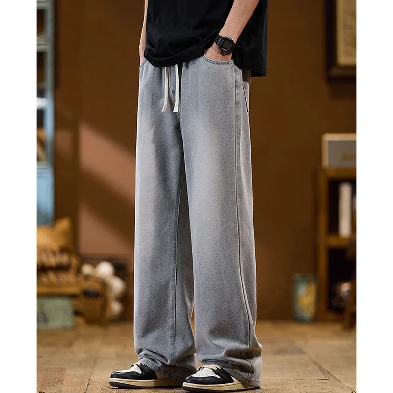 الرجال جديد فضفاض الجينز موضة Y2K شارع العليا الرج...