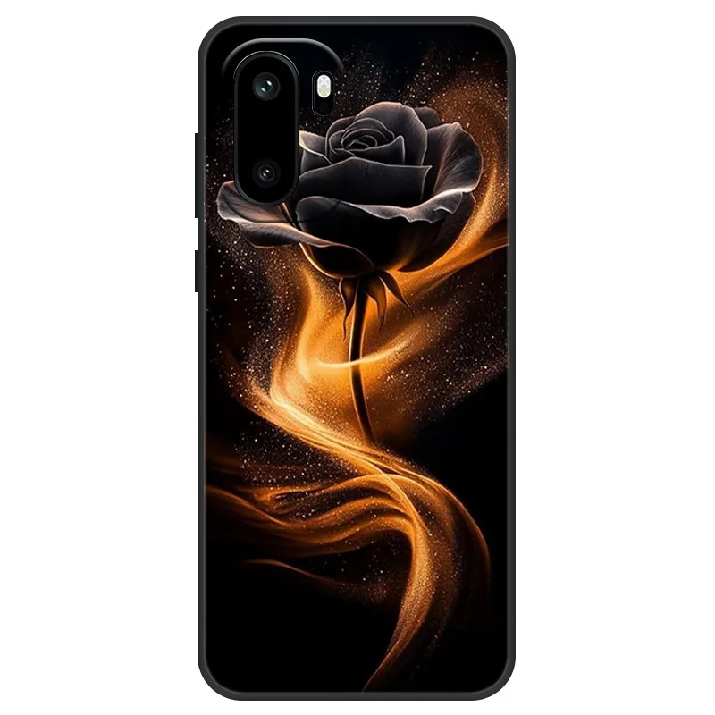 Cute Flower Print Soft Silicone Case - Protective Cover