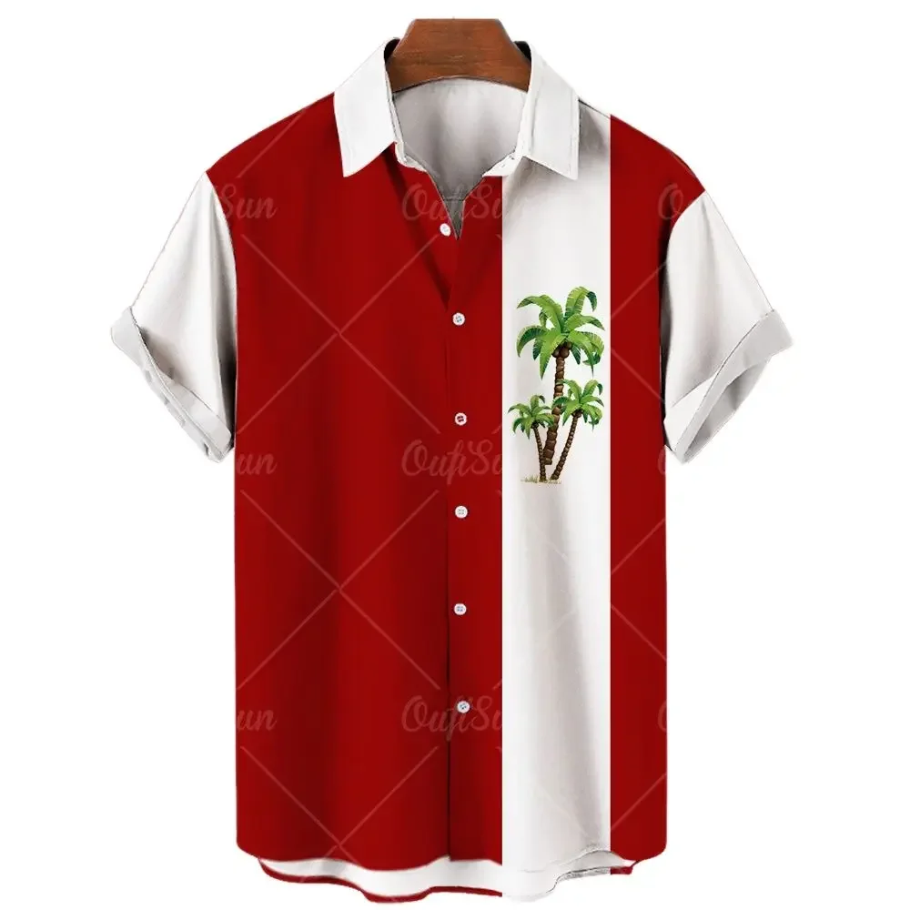 

Summer Coconut Shirt For Men 3d Casual Beach Men's Hawaiian Shirt Loose Breathable Tops Men's Short Sleeve Shirts Summer Clothes