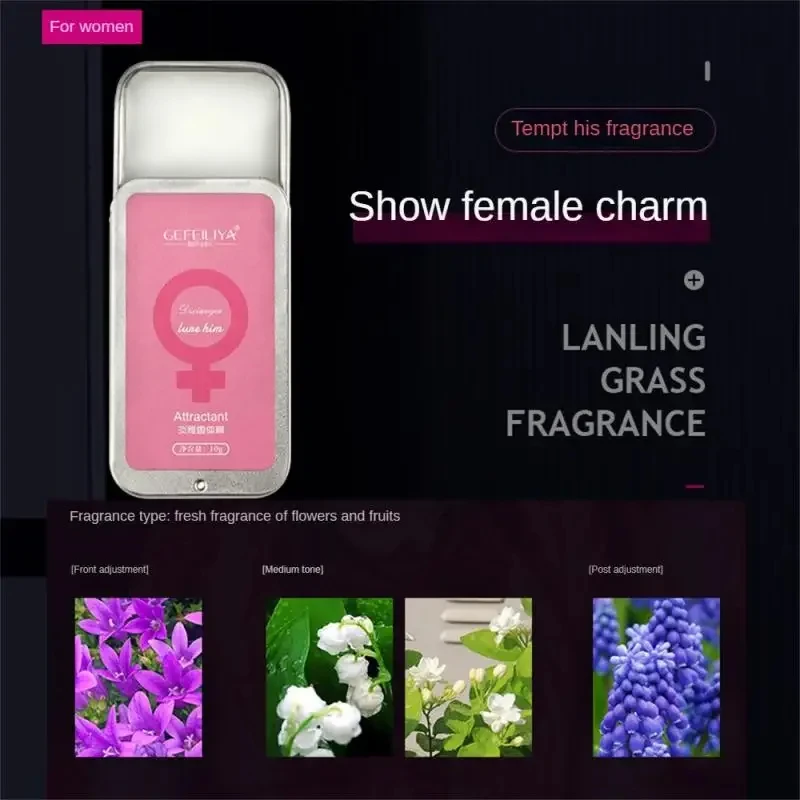 Solid Perfume Essential Oil Balm Portable Men And Women Pheromone Cologne Solid Perfume Long-lasting Natural Fragrance Deodorant Pocket Fragrance Balm Gift